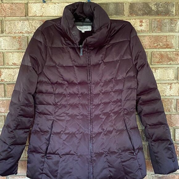 Calvin Klein Womens Long Sleeve Full Zip Quilted Puffer Jacket Coat Medium - Picture 1 of 5